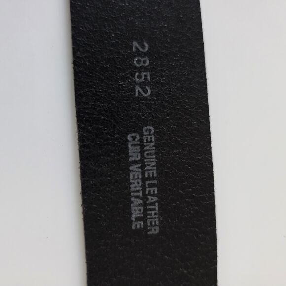 Landes Black Leather Belt with Oval Concho Rhinestone Buckle Size Small Canada main image 8
